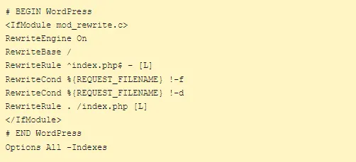 fichier htaccess - code modifié 